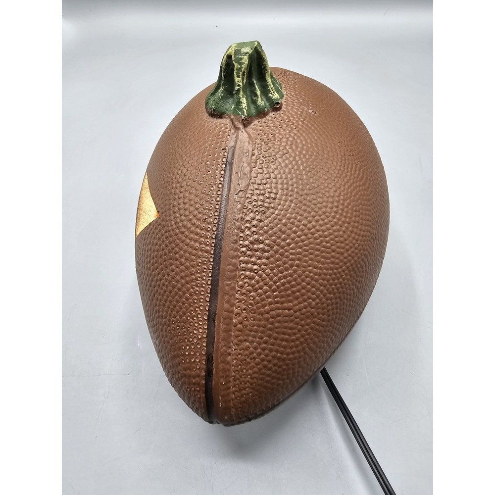 Vintage Football Jack-O-Lantern‎ Pumpkin Halloween Foam Blowmold Lighted Tested! - Picture 3 of 10